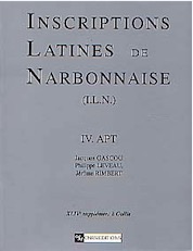 ÉPUISÉ - 4, Apt, par J. Gascou, P. Leveau, J. Rimbert (Suppl. Gallia 44/4), 1998, 224 p., nbr. ill.