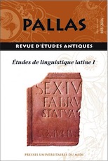 102, 2016. Études de linguistique latine I.