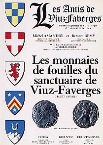 Les Monnaies de fouilles du sanctuaire de Viuz-Faverges (Haute-Savoie), 1996, 108 p, 6 fig., 2 pl. ph.