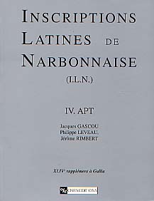 ÉPUISÉ - 4, Apt, par J. Gascou, P. Leveau, J. Rimbert (Suppl. Gallia 44/4), 1998, 224 p., nbr. ill.