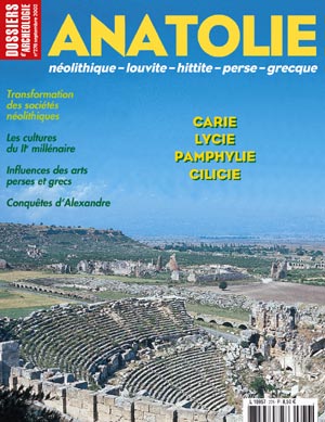 n°276. Septembre 2002. Anatolie néolithique, louvite, hittite, perse, grecque.