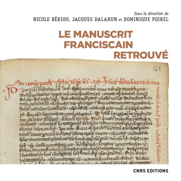 Le manuscrit franciscain retrouvé, 2021, 394 p.