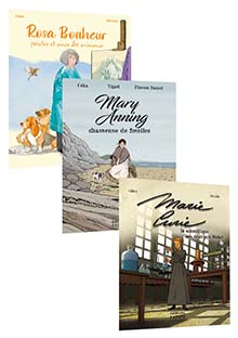 Pack de 3 bandes dessinées : Rosa Bonheur, Mary Anning, Marie Curie - À partir de 10 ans.