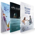 Pack de 3 Bandes dessinées Jeunesse (10-15 ans) : Victor, l'enfant sauvage - Apollo 11 - Ali & Lola T.3.