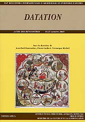 Datation, (actes des XXIe Rencontres Internationales d'Archéologie et d'Histoire d'Antibes, 19-21 oct. 2000), 2001, 438 p. APDCA