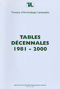 Edition des tables décennales de la revue, 1981-2000, 2001.