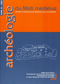 25, 2007. avec un dossier spécial : Des hommes et des murs. Pour une approche de la mise en défense des communautés dans le Sud-Ouest à la fin du Moyen Age, (actes séminaire Laboratoire TRACES, Toulouse, avr. 07), sous la dir. G. Ferrand, 223 p., nbr. ill.