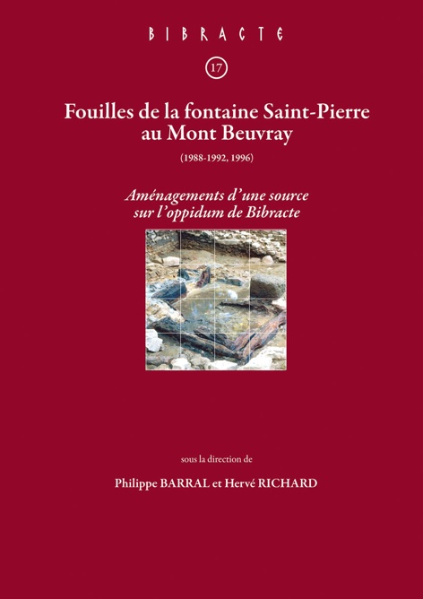 Fouilles de la fontaine Saint-Pierre au Mont Beuvray (1988-1992, 1996). Aménagements d'une source sur l'oppidum de Bibracte, (Bibracte 17), 2009, 263 p., 8 pl. h.t., 208 ill.