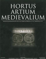 20, 2014. 2 tomes (t. 1: IRCLAMA XX / Redefining urban space in late Antiquity and the Middle Ages / Artistic transfers in the Middle Ages - t. 2: The (R)evolution in Christian Religious Architecture and Liturgy / Images of Christianity and the (Re)making of Christian Identy).