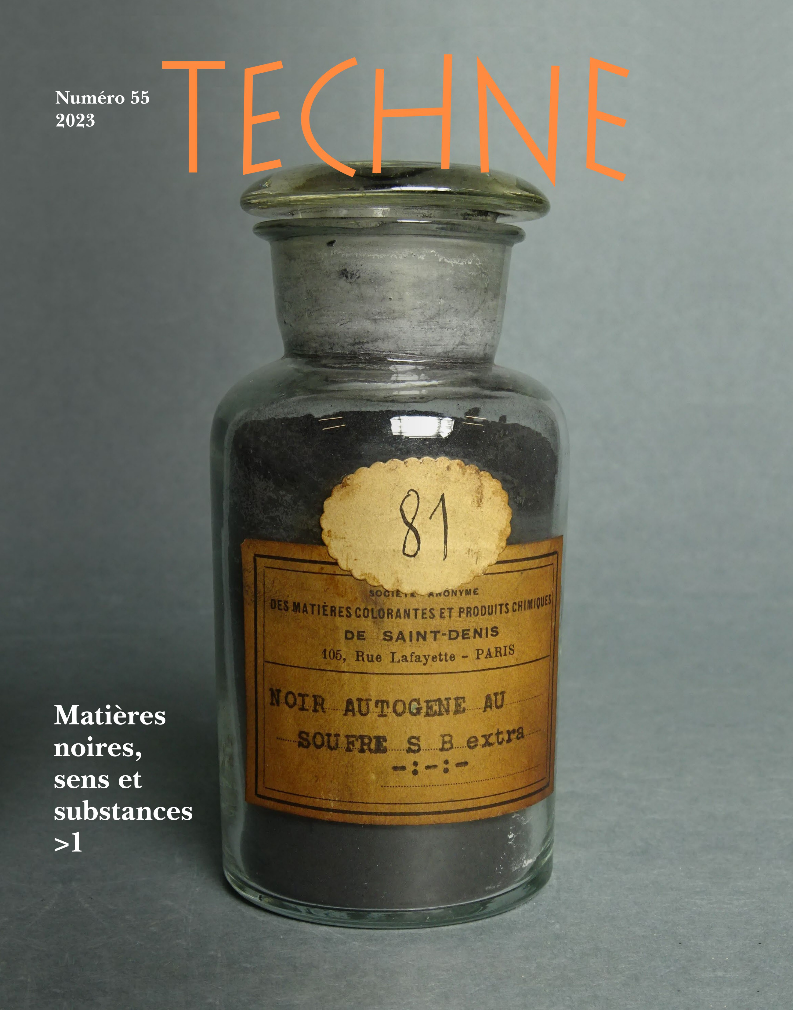 55, 2023. Matieres noires, sens et substances >1, 2023.