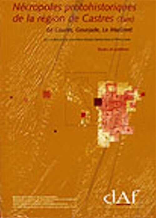 Nécropoles protohistoriques de la région de Castres (Tarn). Le Causse, Gourjade, Le Martinet, (DAF N°94), 2003, 3 vol.