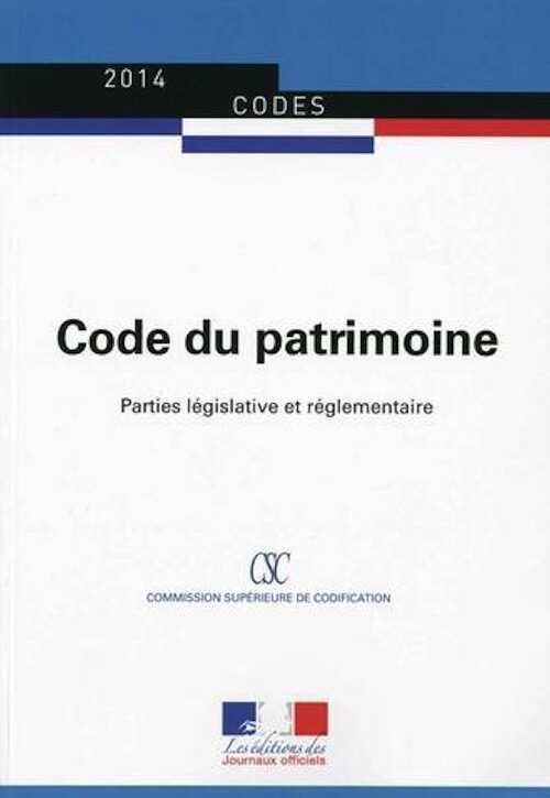 Code du patrimoine. Parties législative et réglementaire, 2014, 260 p.