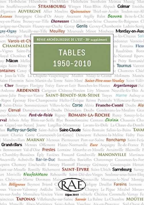 Tables 1950-2010, (38e supplément RAE), 2015, 352 p.