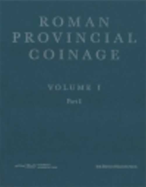 Roman Provincial Coinage, vol. 1. Part 1, Part 2 - From the Death of Caesar to the Death of Vitellius (44 BC to AD 69) (A. Burnett, M. Amandry, P.P. Ripolles), 1992, 3e éd., 2 vol. : part I : Introduction and Catalogue, 734 p. - part II : Indexes and Plates, 82 p., 195 pl., reliés.